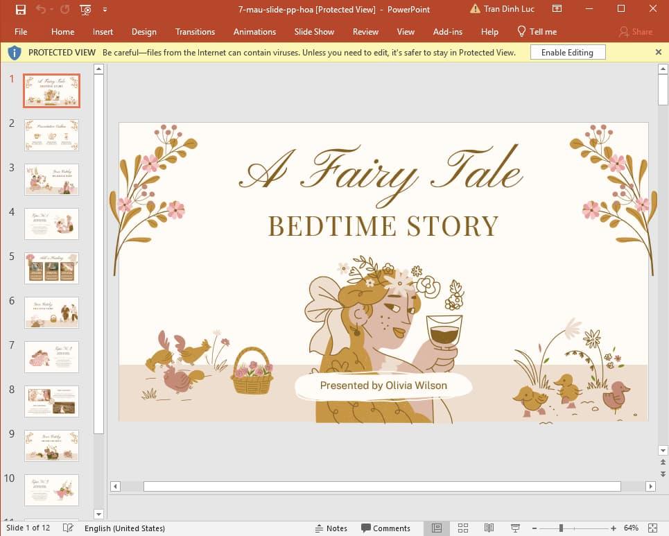mẫu slide powerpoint hoa 7
