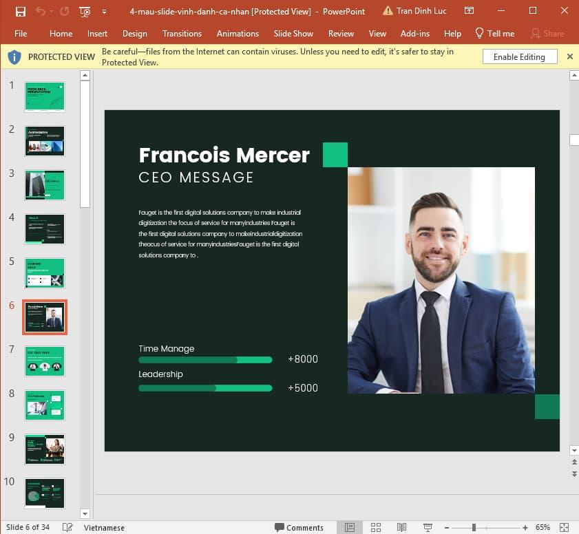 mẫu slide vinh danh cá nhân 4