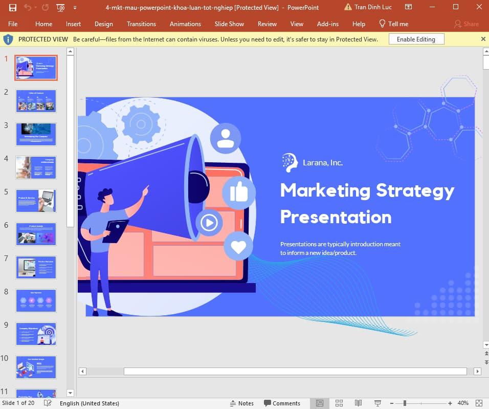 Mẫu Slide Khóa luận tốt nghiệp ngành Marketing 4