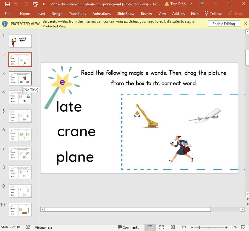 trò chơi nhìn hình đoán chữ Powerpoint 2