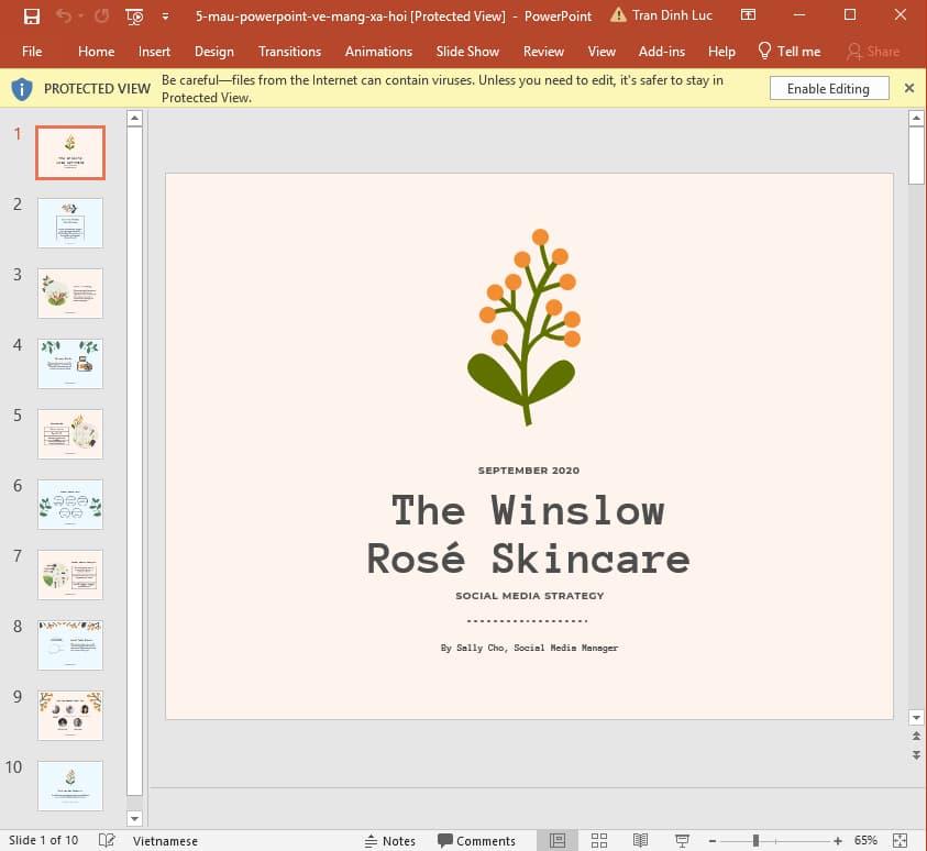 mẫu slide bài thuyết trình powerpoint về mạng xã hội 5