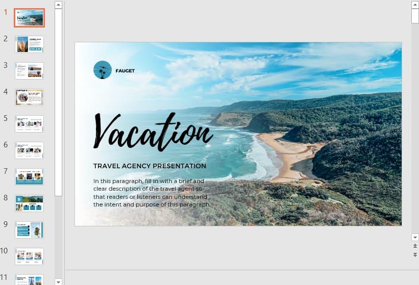 Template Powerpoint về du lịch mùa hè