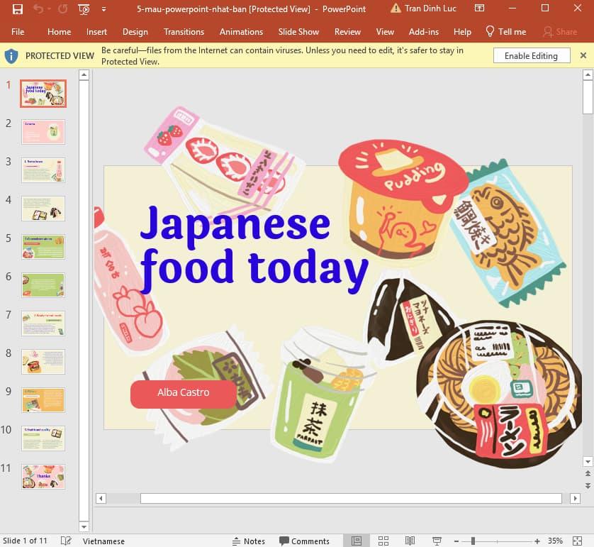 mẫu Powerpoint Nhật Bản 5