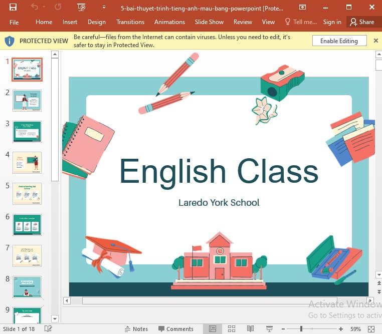 mẫu Powerpoint thuyết trình tiếng Anh 5