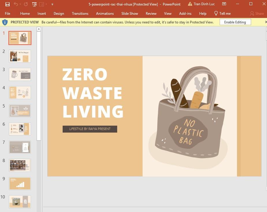 mẫu powerpoint về rác thải nhựa 5