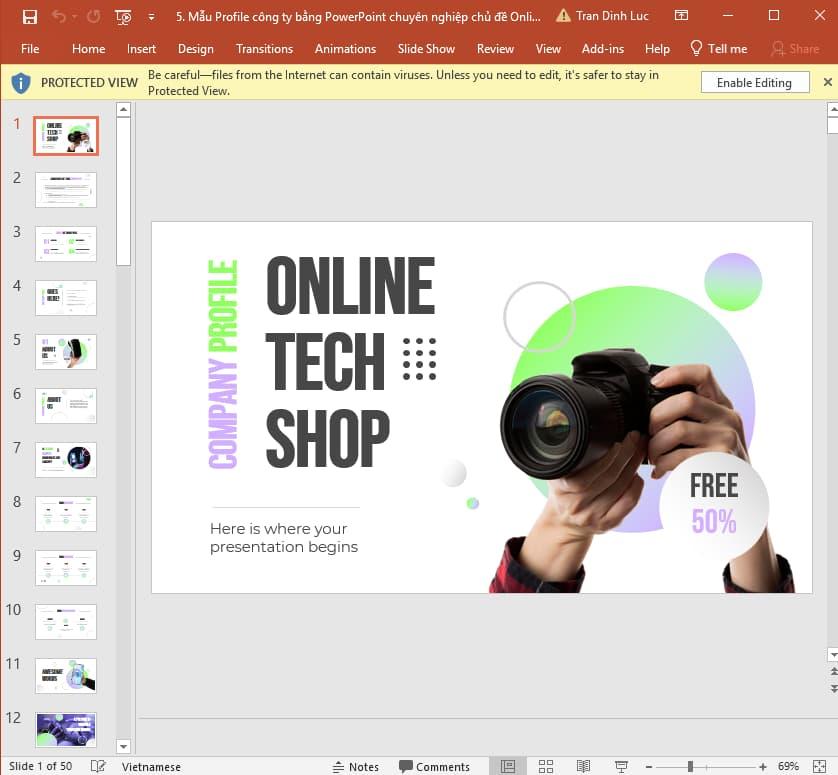 mẫu profile công ty bằng Powerpoint 5