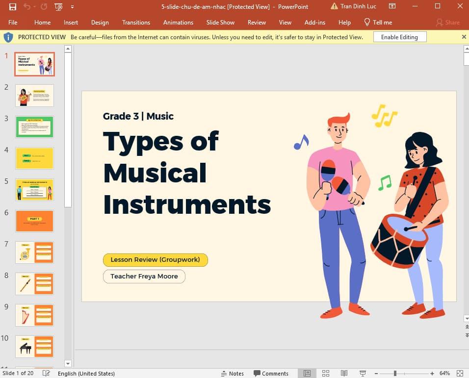mẫu slide chủ đề âm nhạc 5