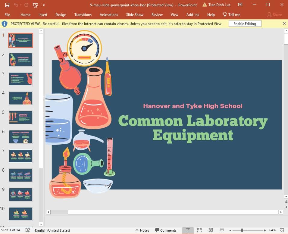mẫu slide powerpoint đẹp về hóa học 5