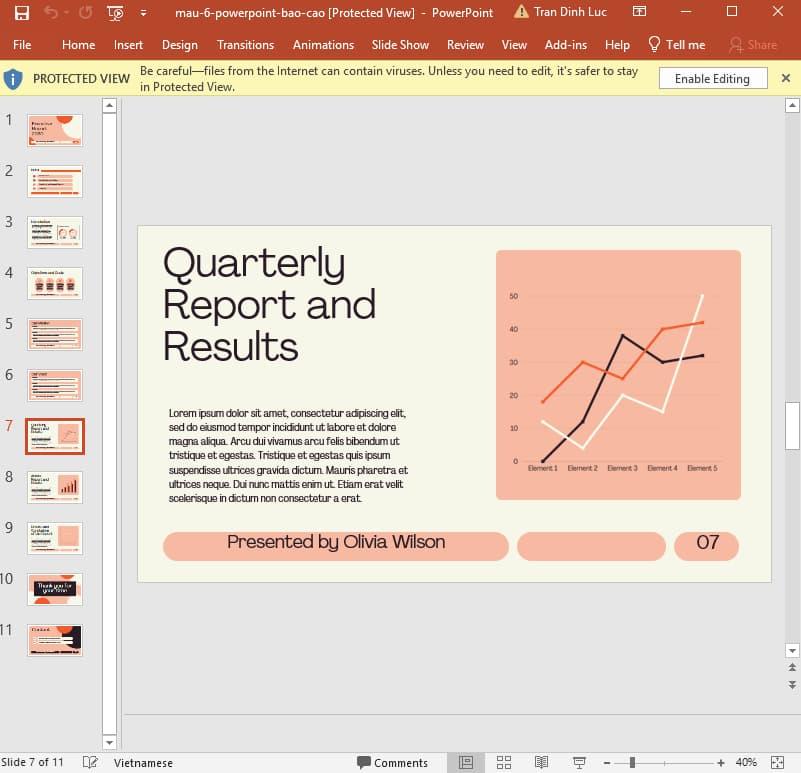 mẫu Powerpoint báo cáo 6