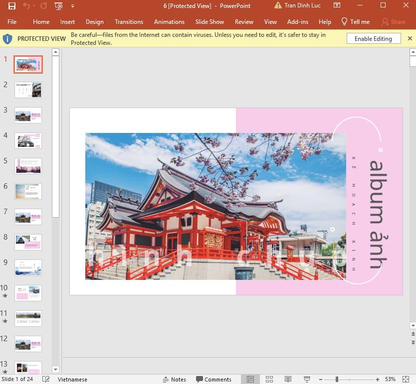 mẫu Powerpoint Nhật Bản 6