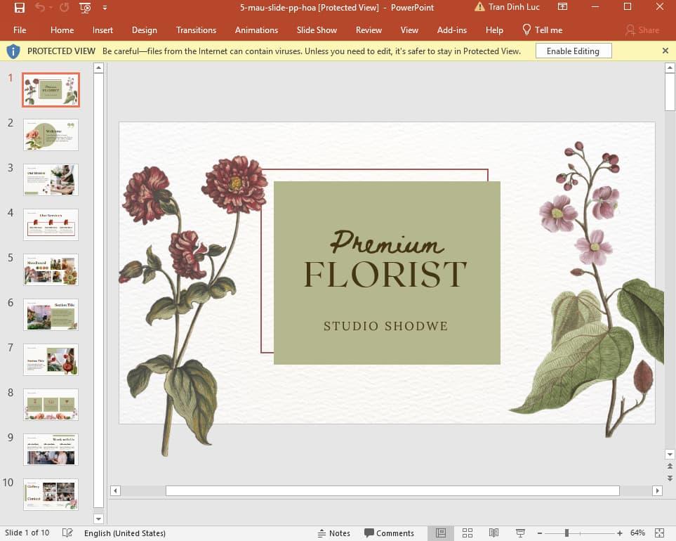 mẫu slide powerpoint hoa 5