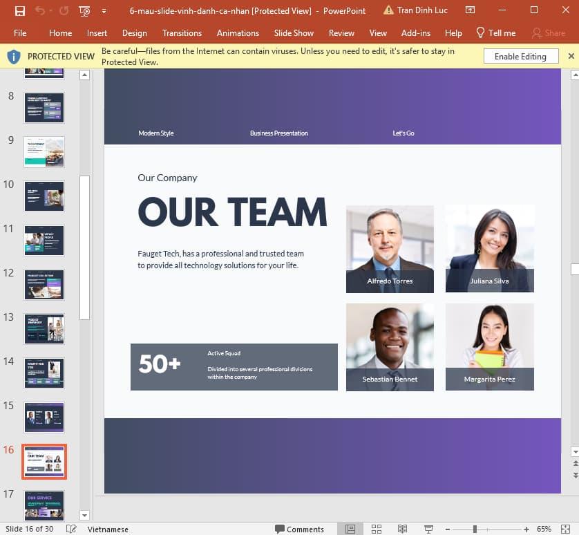 mẫu slide vinh danh cá nhân 6