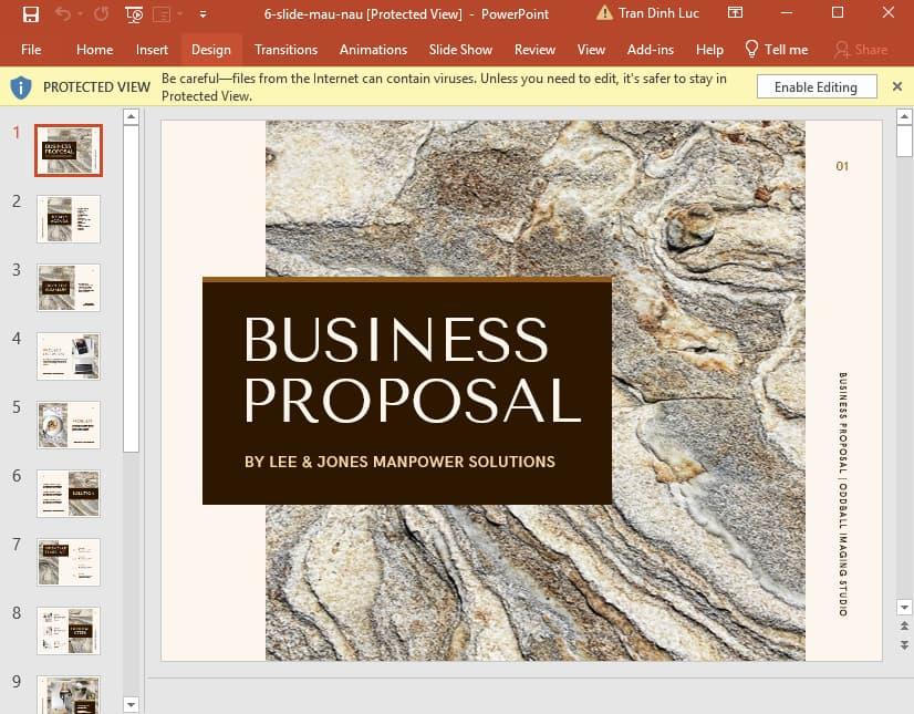 mẫu slide màu nâu 6