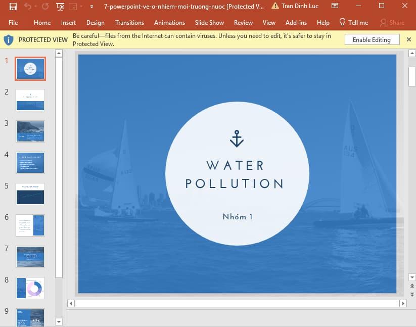 Powerpoint về ô nhiễm môi trường nước 7