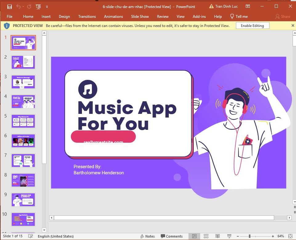 mẫu slide chủ đề âm nhạc 6