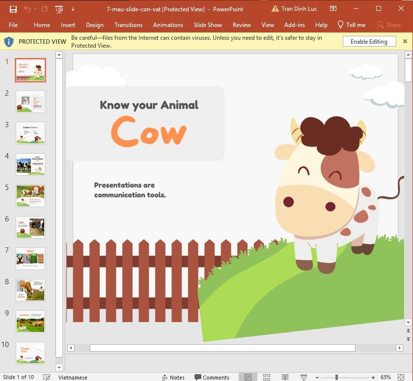 mẫu slide động vật 7