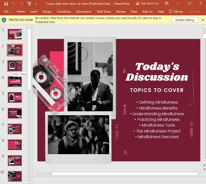 mẫu slide vinh danh cá nhân 7