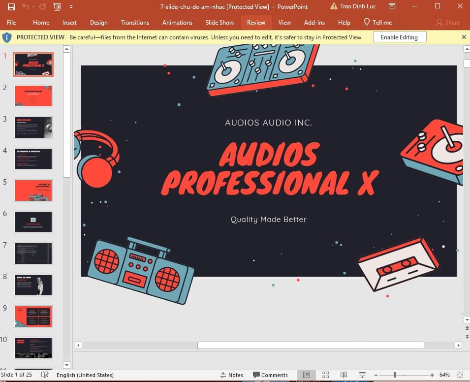 mẫu slide chủ đề âm nhạc 7