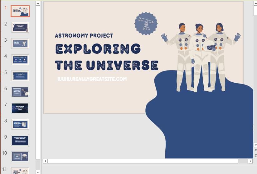 Bộ sưu tập 40+ slide và hình nền Powerpoint vũ trụ huyền bí