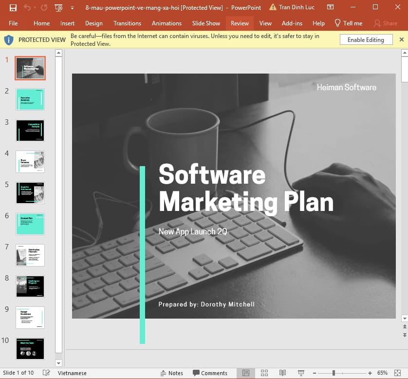 mẫu slide bài thuyết trình powerpoint về mạng xã hội 8