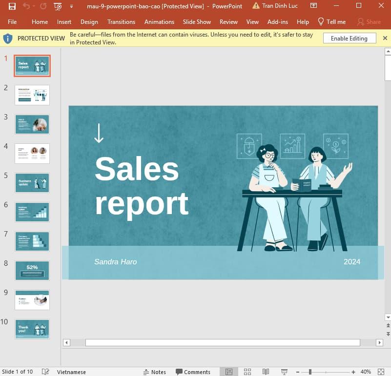 mẫu Powerpoint báo cáo 5