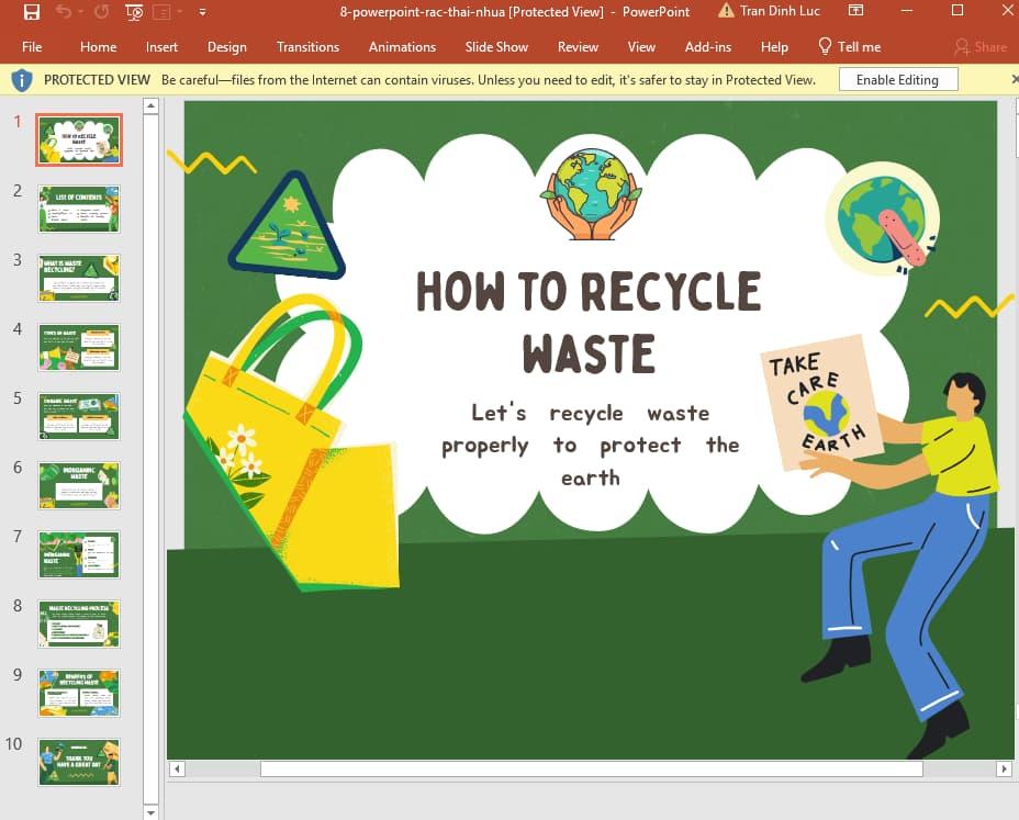 mẫu powerpoint về rác thải nhựa 8