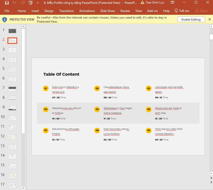 mẫu profile công ty bằng Powerpoint 8
