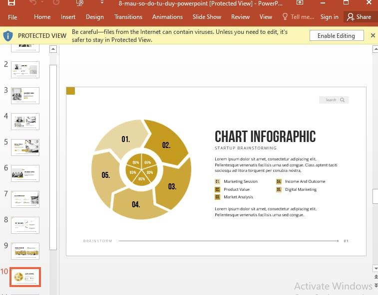 mẫu sơ đồ tư duy Powerpoint 8