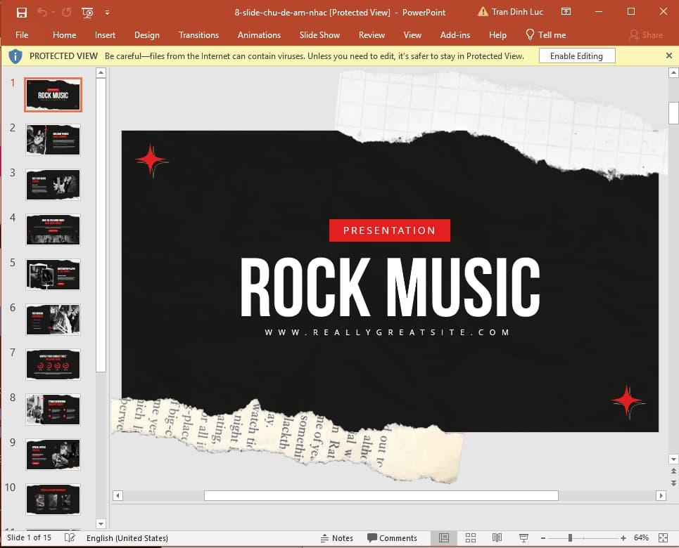 mẫu slide chủ đề âm nhạc 8
