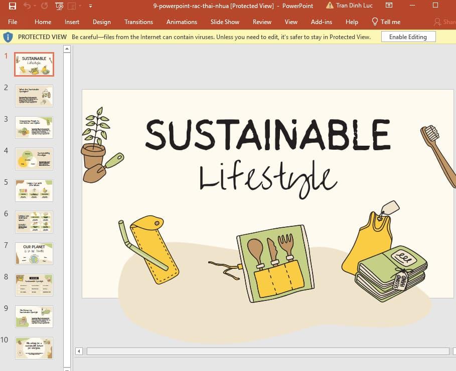 mẫu powerpoint về rác thải nhựa 9