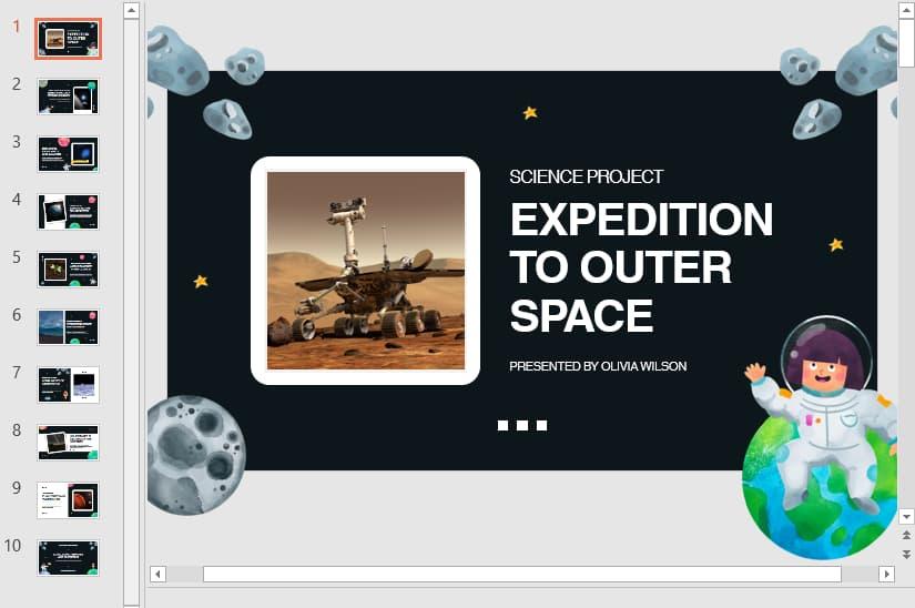 Bộ sưu tập 40+ slide và hình nền Powerpoint vũ trụ huyền bí