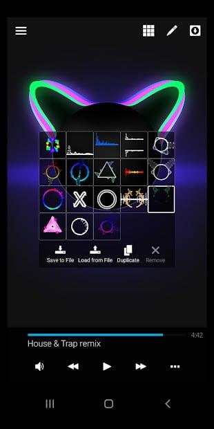 app làm video sóng nhạc Avee Music Player