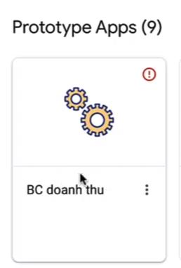 Ứng dụng được tạo trên Appsheet