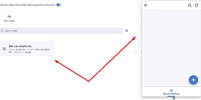 Ứng dụng đã nhanh chóng được tạo trên Appsheet