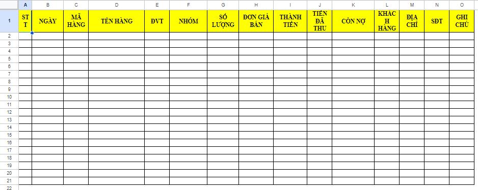 Bảng xuất hàng cho nhà phân phối văn phòng phẩm