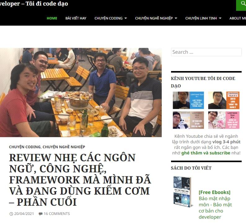 Blog học lập trình Toidicodedao