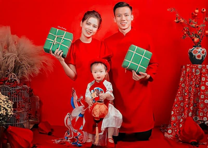 Chụp ảnh tết gia đình có 3 thành viên