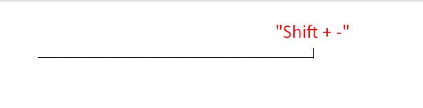 Phím tắt vẽ đường thẳng trong Word