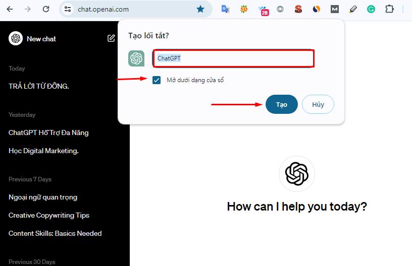 Cách cài ChatGPT trên máy tính bằng tiện ích Chrome 3