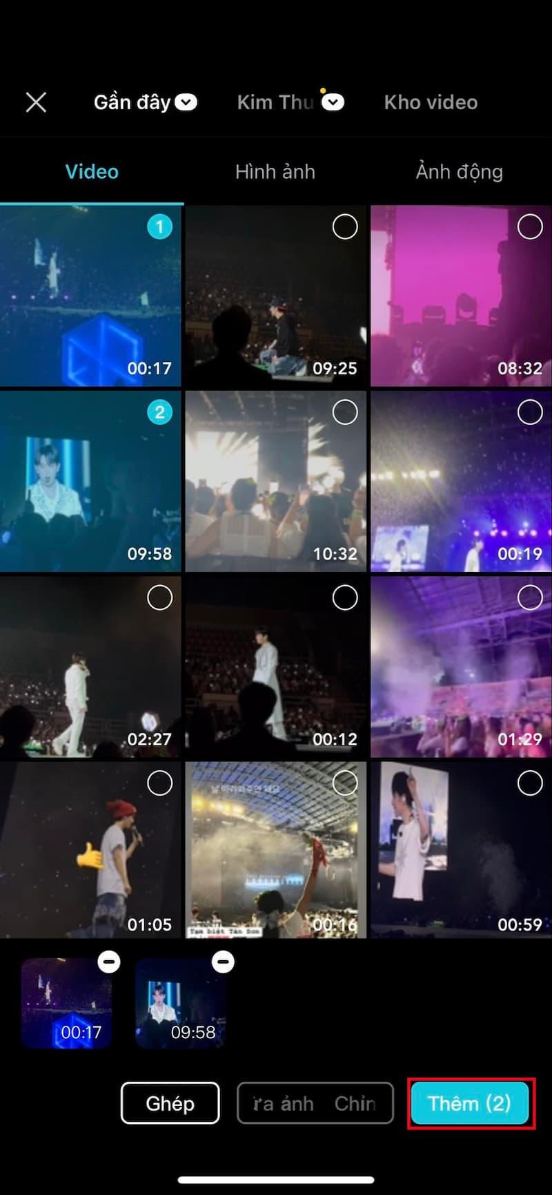 Cách chèn âm thanh vào video trên điện thoại 2