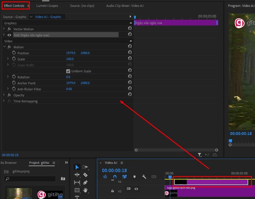 Cách chèn chữ trong Adobe Premiere 5