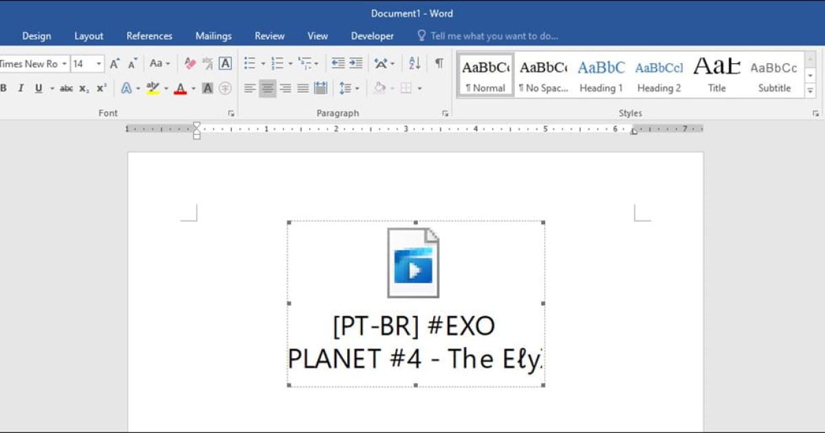 Cách chèn video vào Word bằng theo tác kéo thả bước 3
