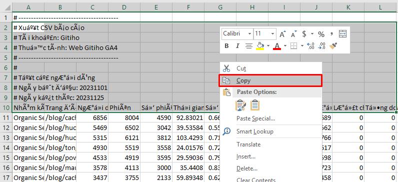 Cách chỉnh lỗi font chữ trong Excel bước 2