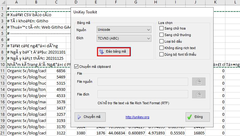 Cách chỉnh lỗi font chữ trong Excel bước 4