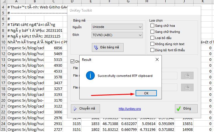 Cách chỉnh lỗi font chữ trong Excel bước 6