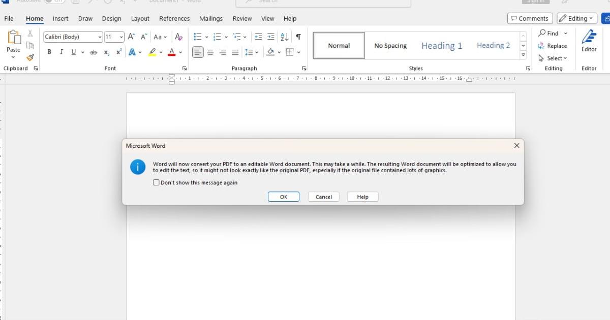 Cách chuyển file PDF sang Word Offline