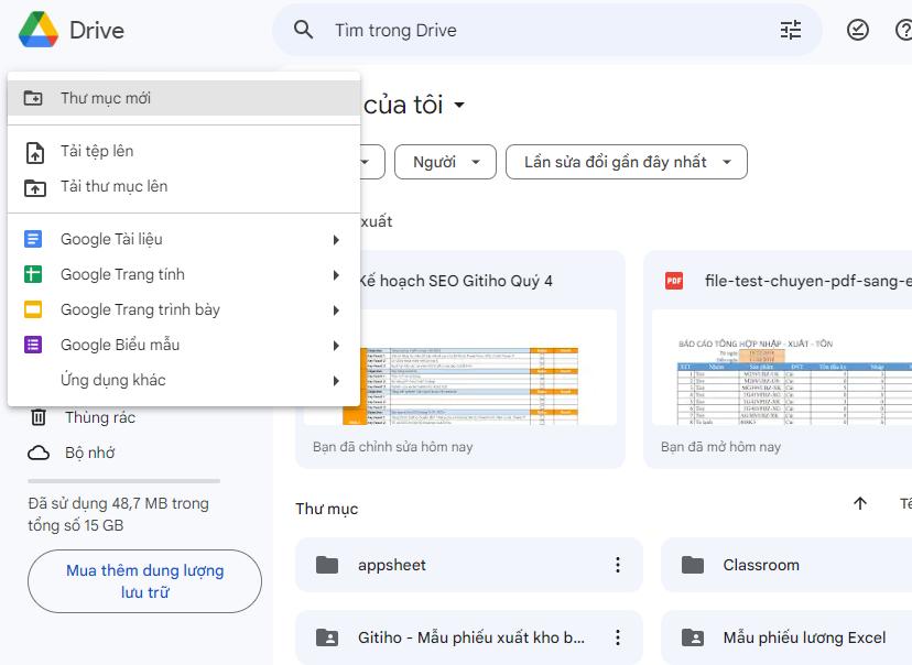 Cách chuyển PDF sang Word không bị lỗi font bằng Google Drive