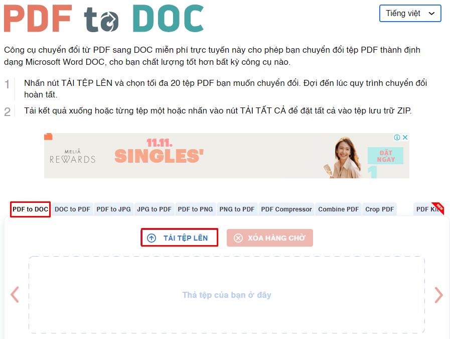 Cách copy PDF sang Word bằng phần mềm PDF to DOC