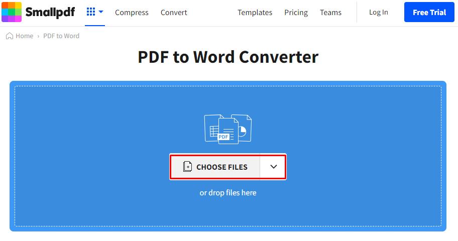Cách copy PDF sang Word bằng phần mềm smallpdf