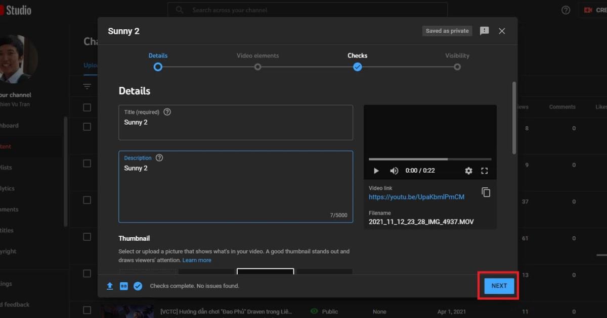 Cách đăng clip lên youtube bằng máy tính bước 3